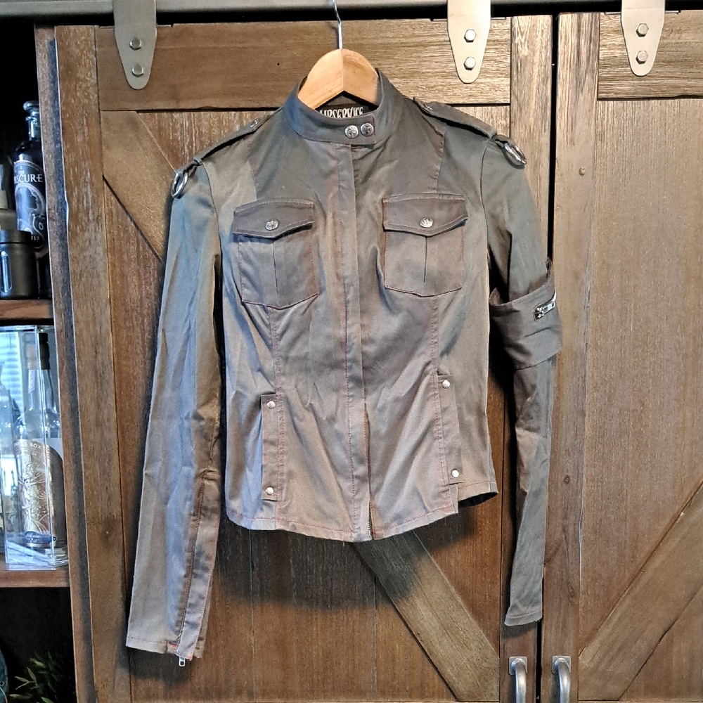Lip Service Green Military Jacket with Epaulets